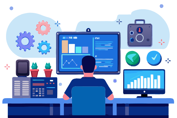  A man working on a Hardware Simulation Lab 